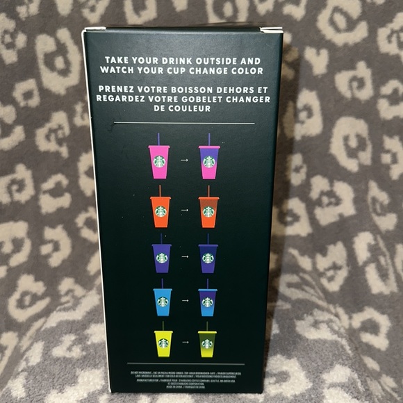 Starbucks Color-Changing Reusable Cold 🥶 Cups 5 cups (24oz with lids & straws) - Picture 4 of 11